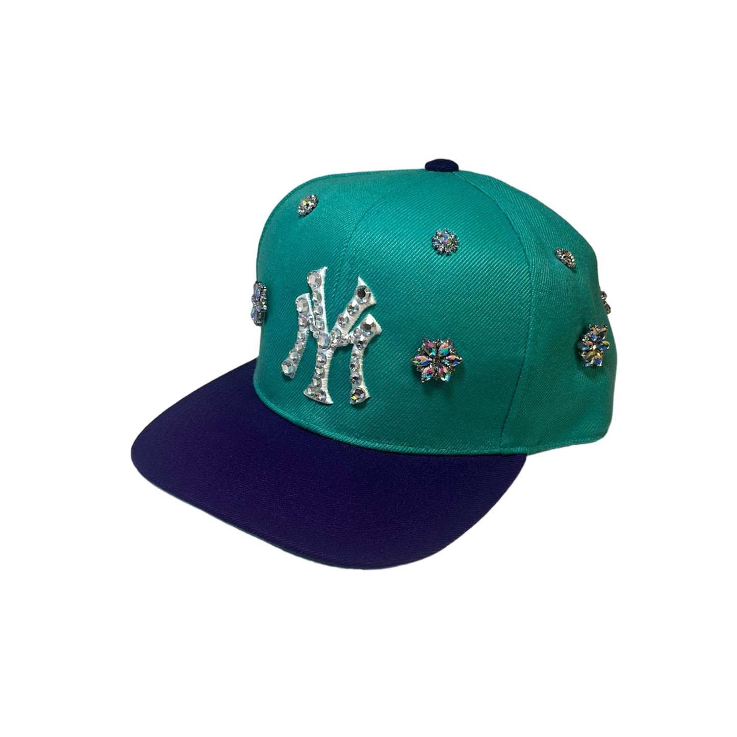 YM Turquoise jeweled hat