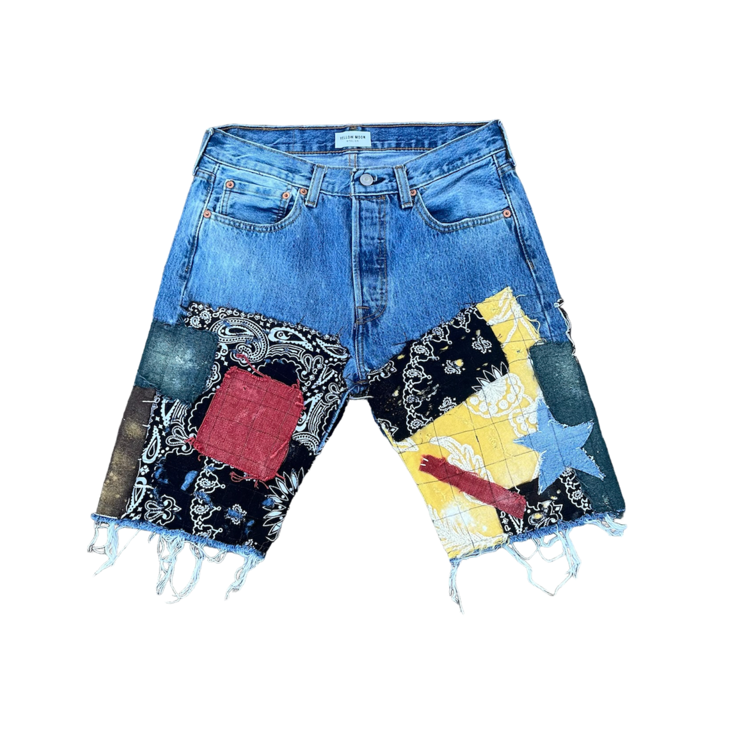 Boro Patchwork Jean shorts (size 31)