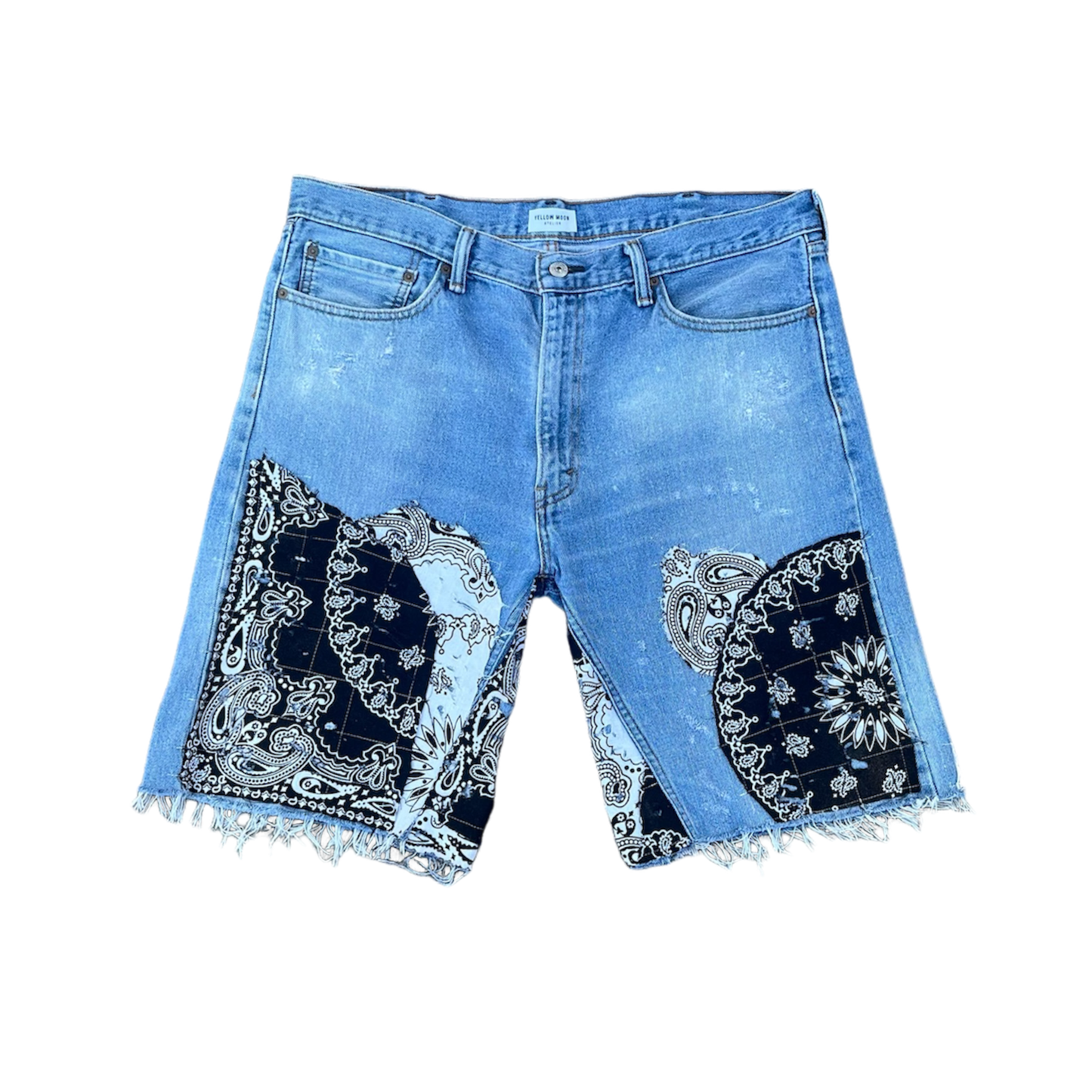 Boro Bandana Jean Shorts (size 38)